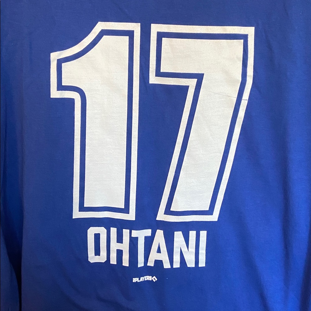 NWOT Fanatics Los Angeles Dodgers Blue Long Sleeve Shirt 17 Ohtani - Picture 4 of 6
